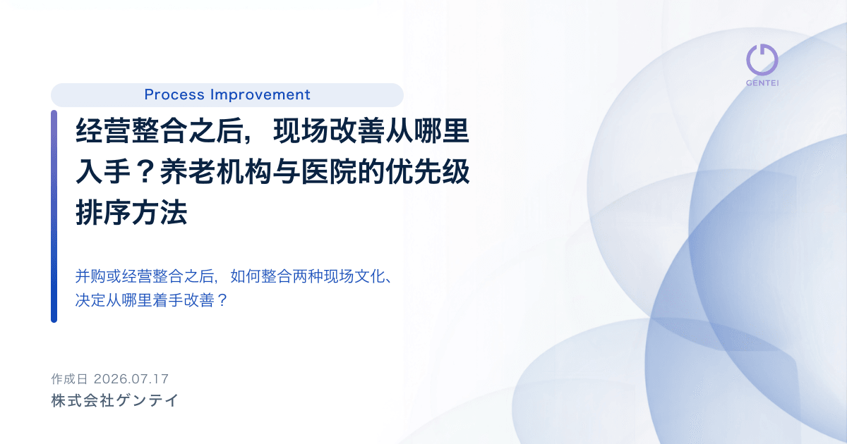 经营整合之后，现场改善从哪里入手？养老机构与医院的优先级排序方法